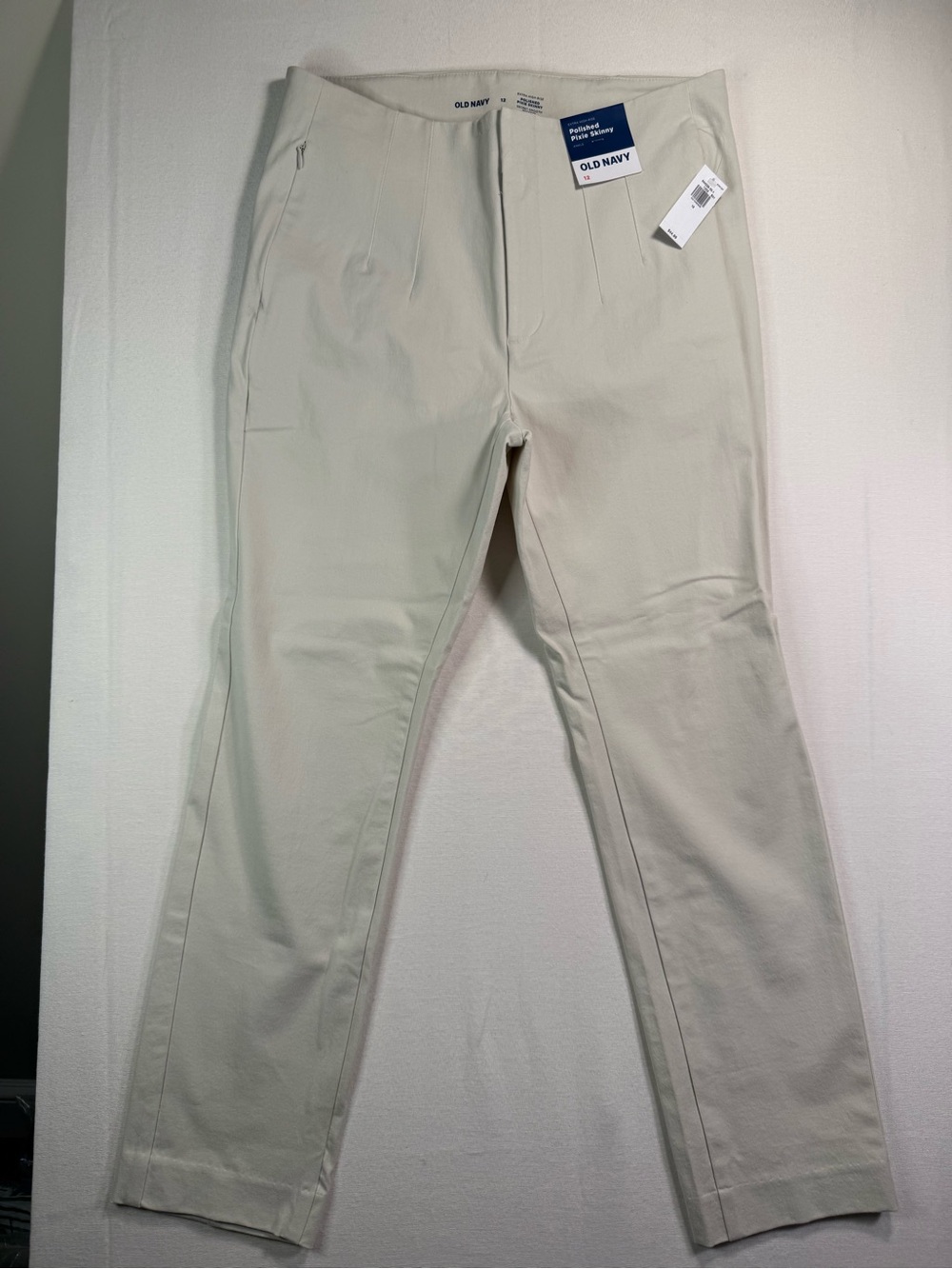 Old Navy Women's Light Cream Straight Leg Chinos